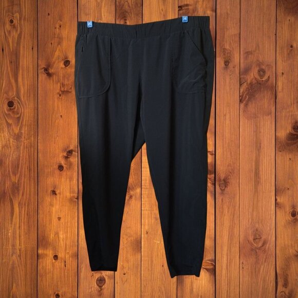 All in Motion Women's XXL Black Pull On Elastic Waist Lightweight Pants Classic - Picture 1 of 4
